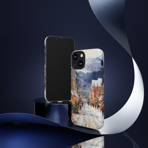 Bustling Victorian Christmas Market - Impact Resistant Phone Case